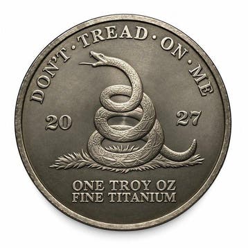 Verenigde Staten. 2027 1 oz Titanium Dont Tread on Me Round