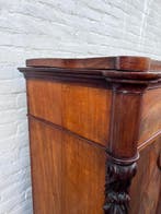 antiek mahonie kastje met planken en bovenlade, 102x160cm