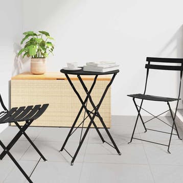 vidaXL Bistrotafel Antraciet Ø 50 x 71 cm Poedercoating, Verzenden, Nieuw, Metaal