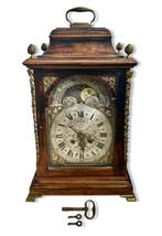 Tafelklok - David Thompson London - Antiek Hout - 1850-1900, Antiek en Kunst, Antiek | Klokken