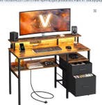 For The Win Game Bureau - 140x60x73 cm - Gaming Desk met LED