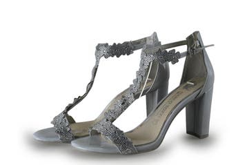 Marco Tozzi Sleehakken in maat 40 Zilver, Overige kleuren, Verzenden, Marco Tozzi, Schoenen met hoge hakken