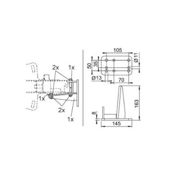 Neuswiel console AL-KO voor 161S / 251S / 251G, Auto diversen, Aanhangwagen-onderdelen, Ophalen of Verzenden, Nieuw
