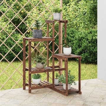 vidaXL Plantenstandaard 62,5x61,5x101,5 cm massief vurenhout, Verzenden, Nieuw