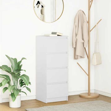 vidaXL Dressoir 37,5x35x99 cm spaanplaat wit, Huis en Inrichting, Verzenden, Nieuw, Overige houtsoorten, Minder dan 50 cm