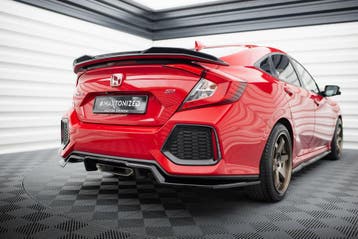 Maxton Diffuser Splitter Honda Civic SI Mk10 - Rood met, Verzenden