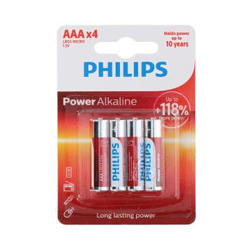 PHILIPS POWER ALKALINE AAA BATTERIJ, Huis en Inrichting, Nieuw