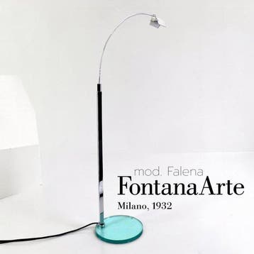 Fontana Arte - Alvaro Siza - Gebogen vloerlamp - RARO Eerste