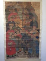 Antieke 19e-eeuwse Chinese Vooroudergroepsportret –