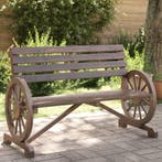 vidaXL Tuinbankje 2-zits massief vurenhout, Tuin en Terras, Tuinsets en Loungesets, Verzenden, Nieuw, Hout