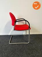 Vergaderstoel Basic - Rood - Grijs frame, Vergader- of Presentatieruimte, Ophalen of Verzenden, Gebruikt, Stoel