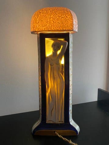 Limoges - Lamp - Porselein - Lamp Charleston Art Déco