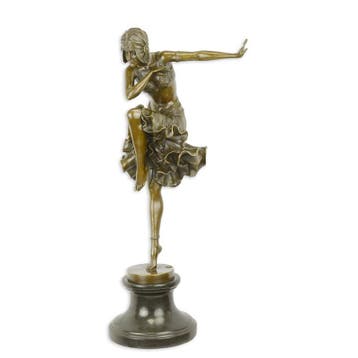 EEN BRONZEN BEELD VAN EEN ART DECO DANSERES (Interieur), Verzenden, Nieuw