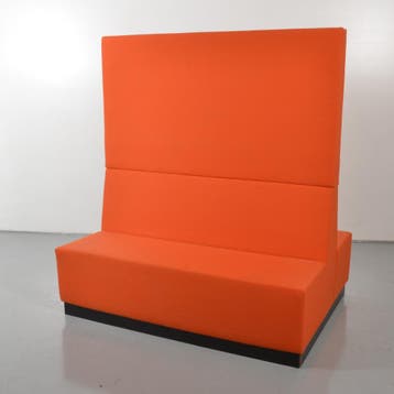 Frontseat treinbank, oranje, 160 x 130 cm, Zakelijke goederen, Kantoor en Winkelinrichting | Kantoormeubilair en Inrichting, Ophalen of Verzenden