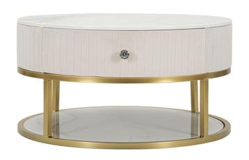 SALONTAFEL MONTPELLIER CRÈME CM Ø 75X36, Ophalen of Verzenden, Nieuw
