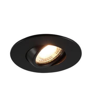 Kantelbare ronde badkamer inbouwspot Jill, zwart, IP65, Ophalen of Verzenden, Nieuw
