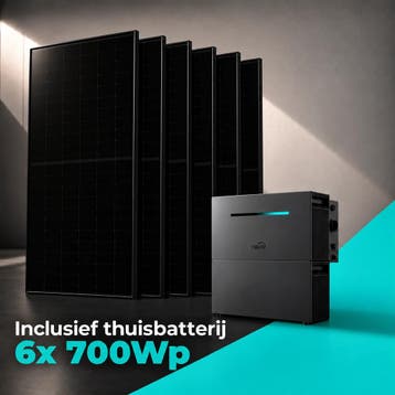 Zonnepanelen Thuisbatterij Pakket - 4 kWh - 6x 700Wp, Ophalen of Verzenden, Nieuw