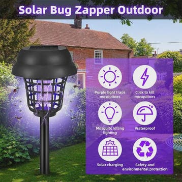 Solar Muggenvanger & Tuinlamp - Waterdicht, Automatisch & De, Verzenden, Nieuw