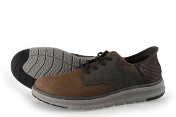 Skechers Instappers in maat 41 Bruin, Kleding | Heren, Bruin, Verzenden, Overige typen, Zo goed als nieuw