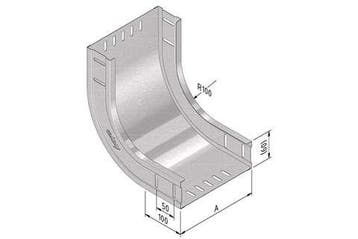 Kabelbaan Stijgbocht 100 mm 90° Verzinkt, Verzenden, Nieuw in verpakking