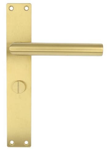 Deurklink Sharon op schild rechthoekig WC63/8 PVD mat goud, Verzenden, Nieuw