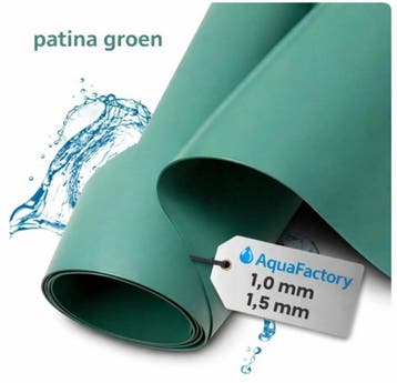 PVC Vijverfolie Patina Groen – Diverse Diktes, Nieuw