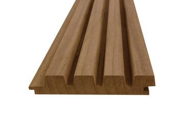 Rhombusprofielplank thermowood ayous, 3.4x18.6x605 cm, Ophalen of Verzenden, Nieuw