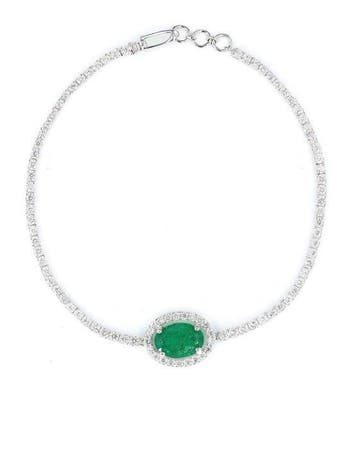 Tennis armband - 14 karaat Witgoud - 4.26ct. tw. Diamant