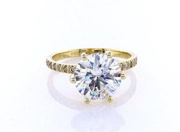 Ring - 14 karaat Geel goud - 2.17ct. tw. Diamant, Nieuw