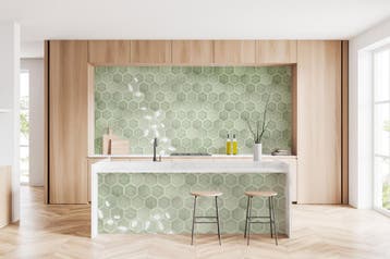 Wandtegel Groen 10,8x12,4cm (Muurtegels, Afbouwmaterialen), Nieuw, Minder dan 20 cm, 10 m² of meer, Wandtegels