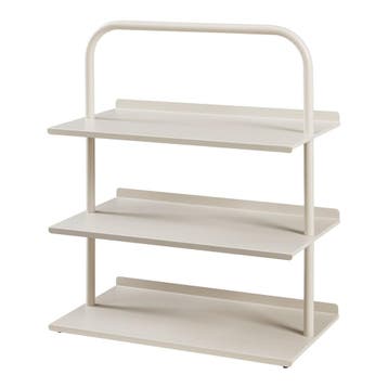 Schoenenrek Poytya met 3 planken champagne 73x60x32 cm [en.c, Huis en Inrichting, Verzenden, Nieuw