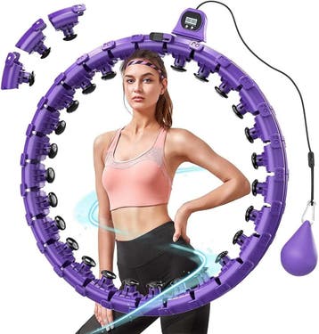 Gewogen Fitnesshoepel | Met Teller | Tweedekansje OP=OP, Sport en Fitness, Hoelahoeps, Ophalen of Verzenden, Met gewicht, Zo goed als nieuw