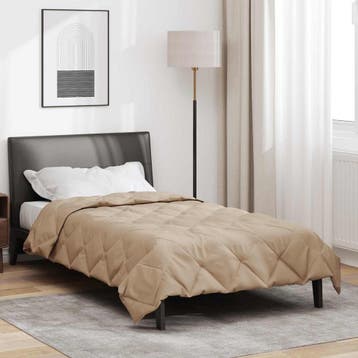 vidaXL Zomerdekbed 200 x 140 cm Zomer 200 gsm Taupe, Verzenden, Nieuw