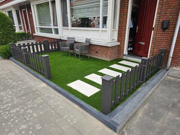 Tuinhekken en poortje van composiet, duurzaam, onderhoudsarm, Tuin en Terras, Tuinhekken en Hekwerk, Met poort, Kunststof, Nieuw