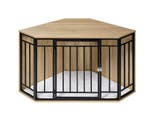 Hoek Hondenbench – Hout en Metaal met Kussen 111×67×60 cm, Dieren en Toebehoren, Hondenhokken, Verzenden, Nieuw