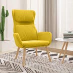 Fauteuil fluweel mosterdgeel | Tweedekansje OP=OP, Relax, Minder dan 75 cm, Nieuw, Ophalen of Verzenden