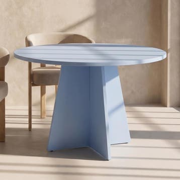 *WOONWINKEL* Ronde Eettafel Met Kruisvoet Blauw, Verzenden, Nieuw