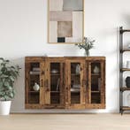 vidaXL Wandgemonteerde Kasten 2 pcs Oud hout 69,5 x 34 x 90, Minder dan 50 cm, Verzenden, Nieuw, Minder dan 100 cm