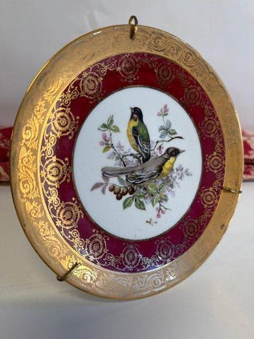 Limoges, Véritable Porcelaine - Wandbord - Porselein, Goud -, Antiek en Kunst