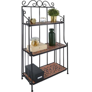 Metalen rek mozaïek 3 niveaus - terracotta, Verzenden, Nieuw