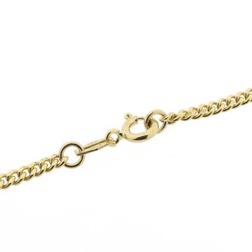 Gouden gourmetschakel ketting, Ophalen of Verzenden, Gebruikt, Overige kleuren, Goud