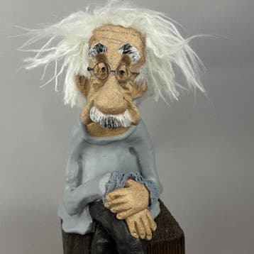 Anna Em - LARGE -Albert Einstein…. hand made, Antiek en Kunst