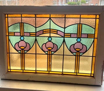 Jugendstil Glas-in-loodraam - Dutch Jugendstil design 1900’s