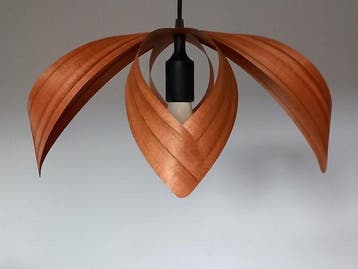 Plafondlamp - Natuurlijke appelhoutfineer