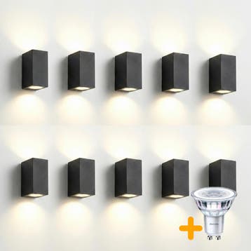 10 Stuks | Wandlamp / muurlamp / buitenlamp | Incl. 20x, Ophalen of Verzenden, Nieuw