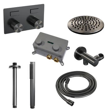 Brauer Gunmetal Carving Thermostatische Regendoucheset, Ophalen of Verzenden, Nieuw