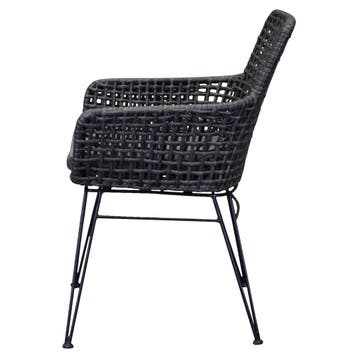 Phantom dining tuinstoel wicker antraciet, Tuin en Terras, Tuinsets en Loungesets, Ophalen of Verzenden, Nieuw