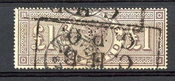 Verenigd Koninkrijk - One Pound Brown - Queen Victoria, Gestempeld