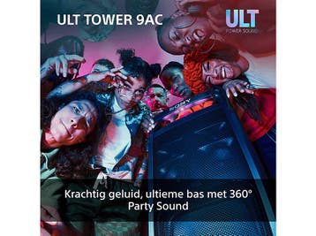 Sony -  Srsult900 Ult Tower 9 (ac) Partyspeaker  - Zwart, Verzenden, Nieuw, Overige typen, Sony