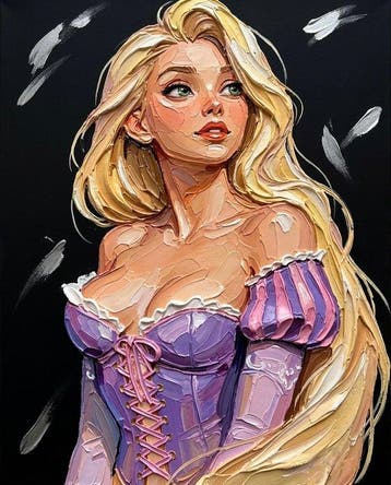 Naro - Canvas [L] - Rapunzel Golden Hair - Pop Culture, Nieuw in verpakking